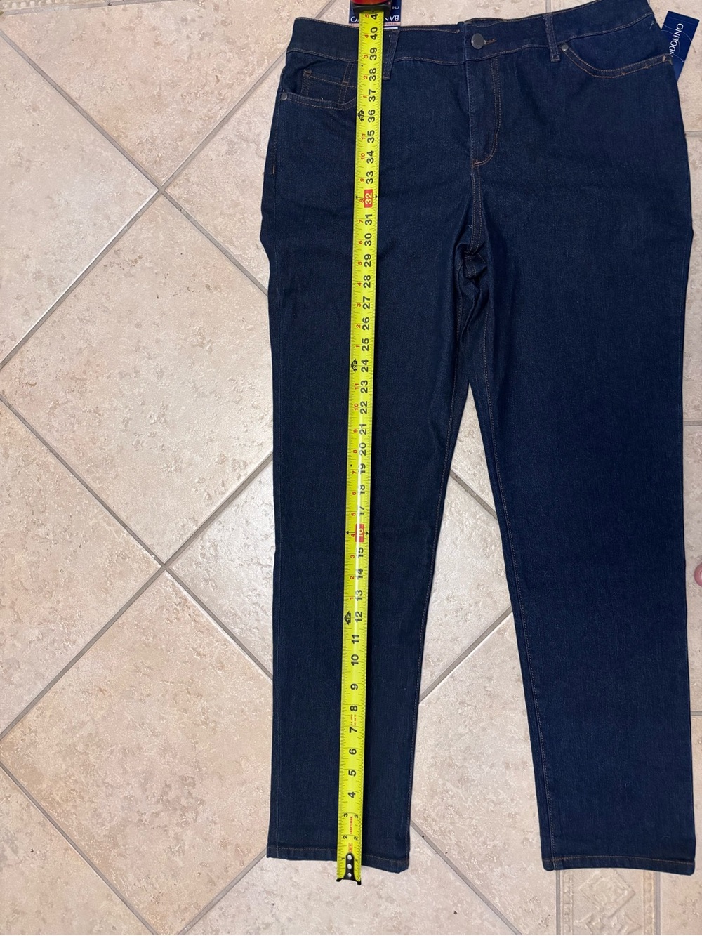 Bandolino Dark Blue Straight-Leg Stretch Jeans - Picture 5 of 5